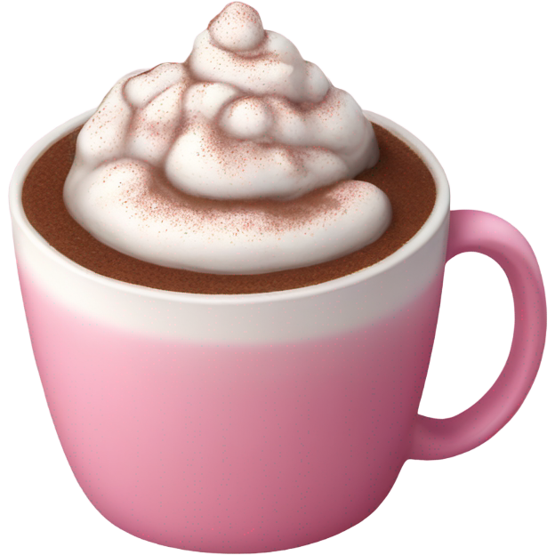 Hot chocolate pink mug