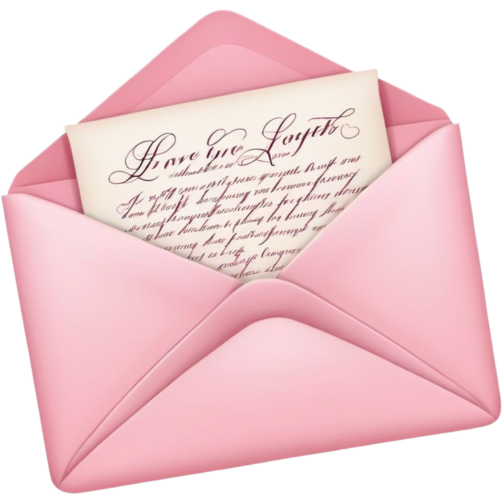 Coquette pink love letter