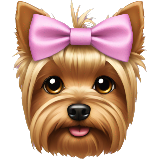 Yorkie with a bow