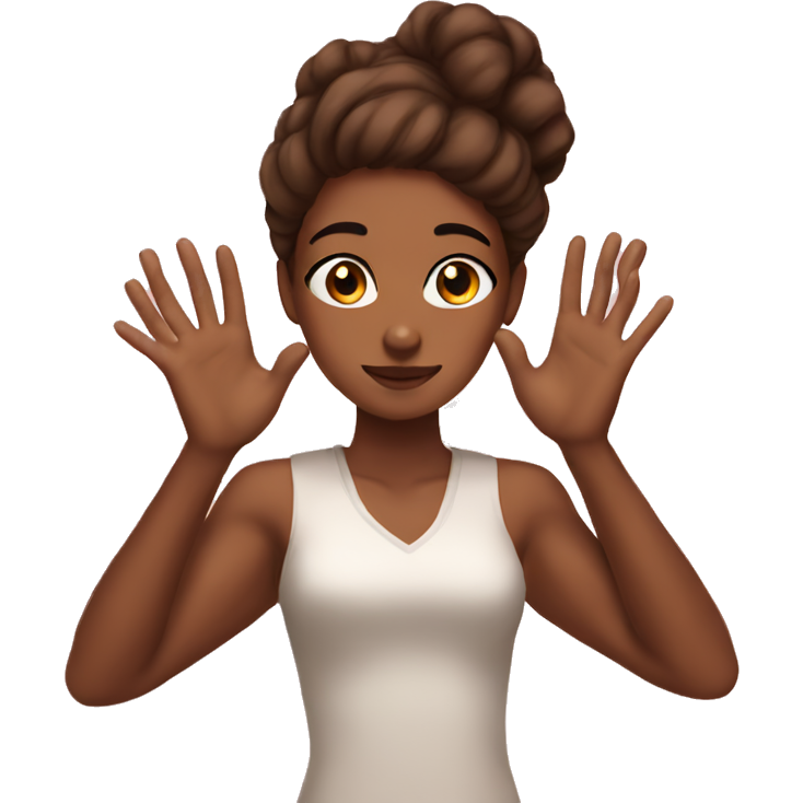 Brown skin OMG girl with hands