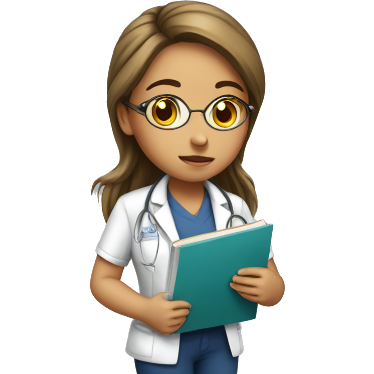 Girl studying anatomy