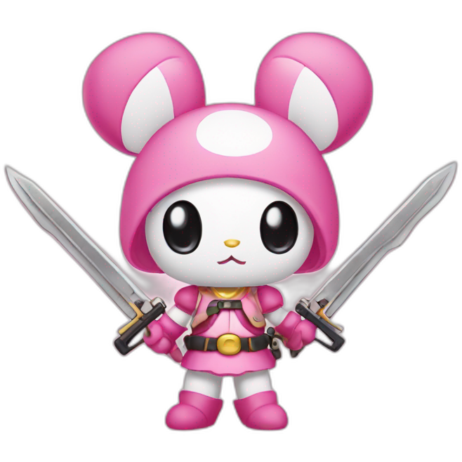 My Melody with weapons