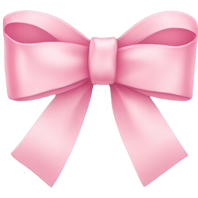 Light pink ribbon bow