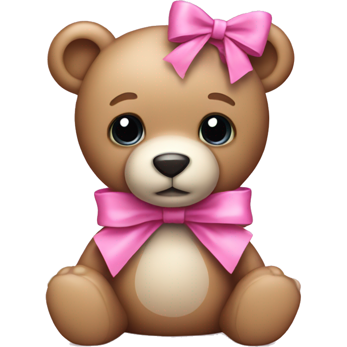 Pink bow teddy bear solo
