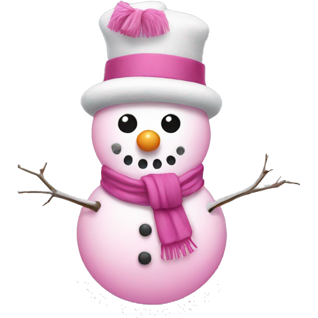 Pink snowman