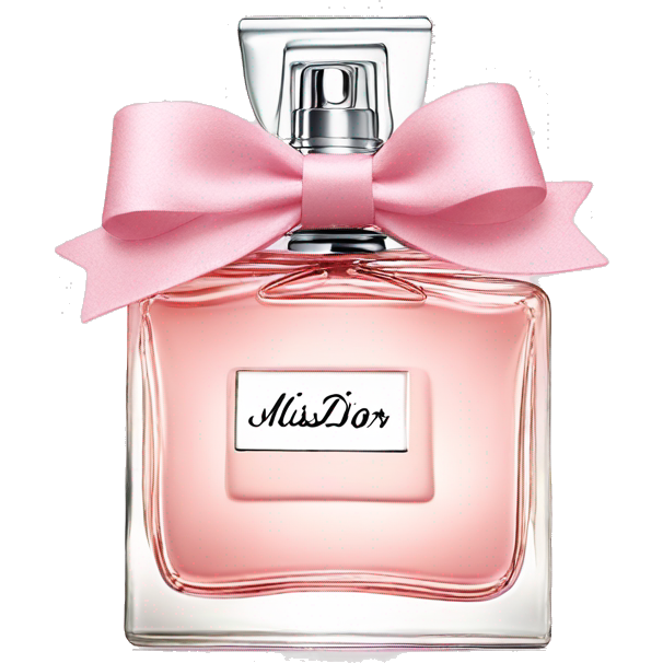 Light pink Miss Dior perfume with bow