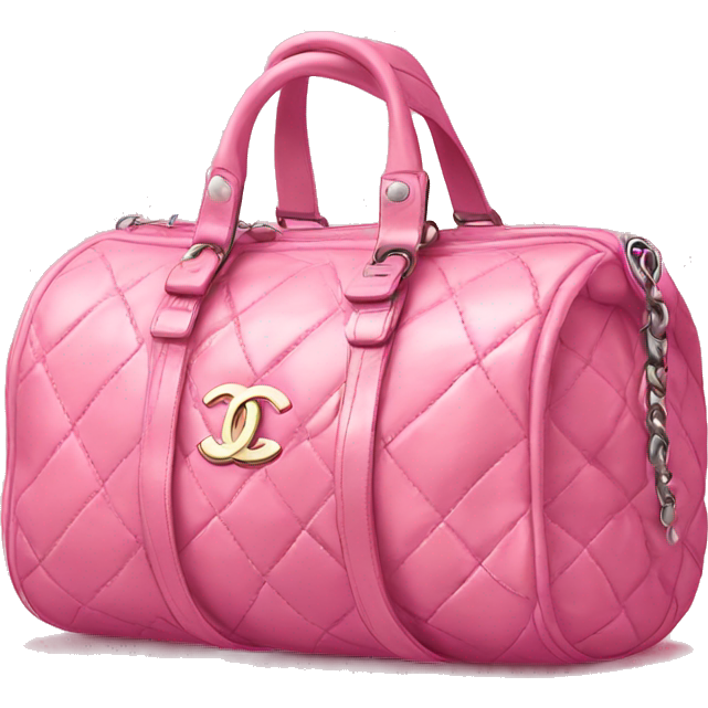 Pink chanel duffel bag