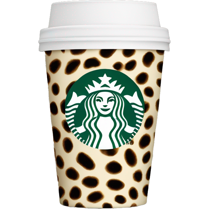 Cheetah print Starbucks cup