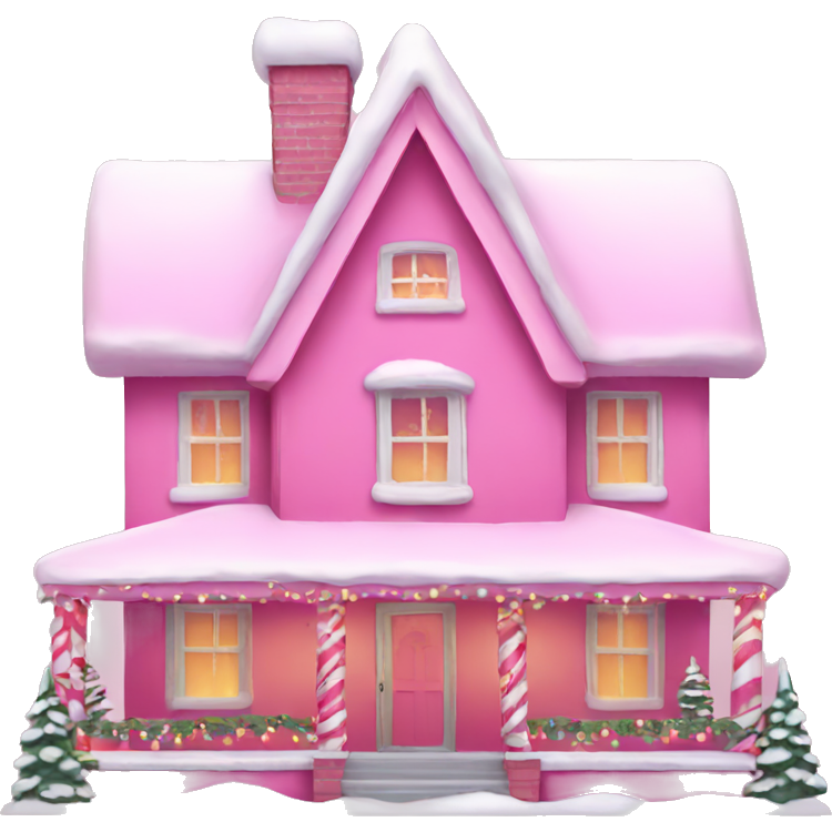 Pink Christmas house