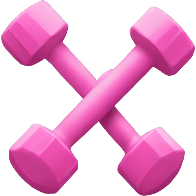 Pink gym dumbbells