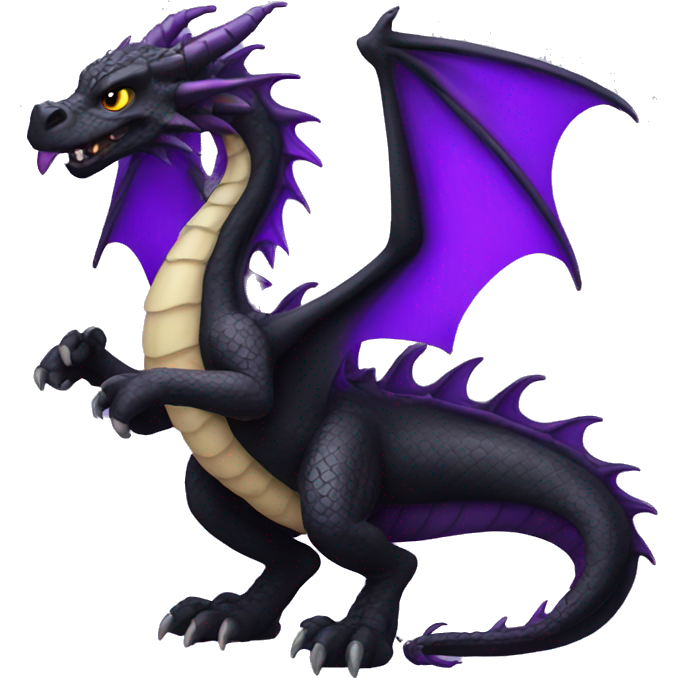 Black and purple dragon