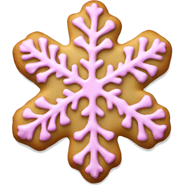 Pink snowflake cookie