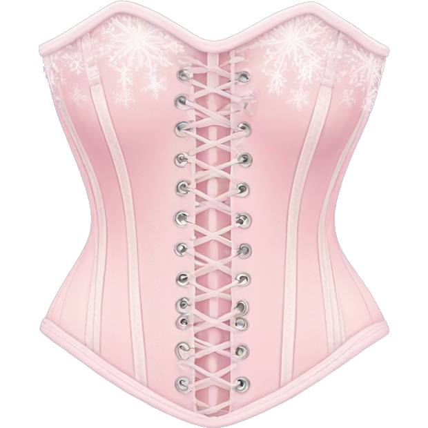 Pastel pink corset with snowflake design
