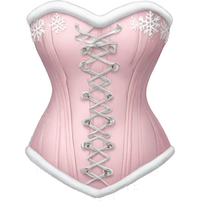Pastel pink corset with snowflake design