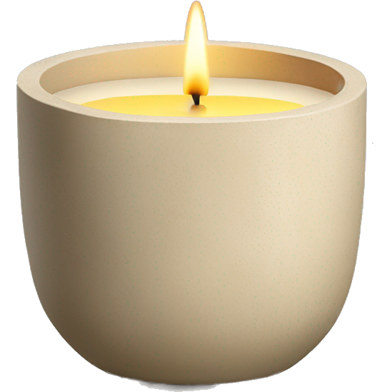 Scented Candle in beige concrete vessel