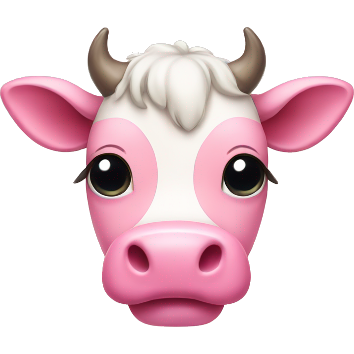 Pink kawaii cow