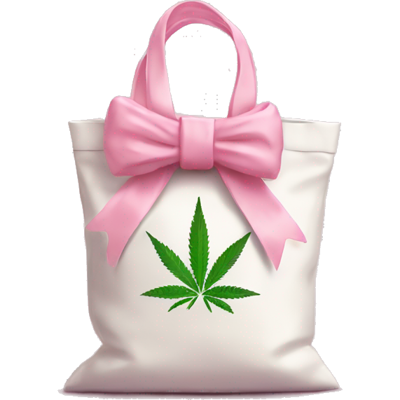 Bag of cbd tied with baby pink bow