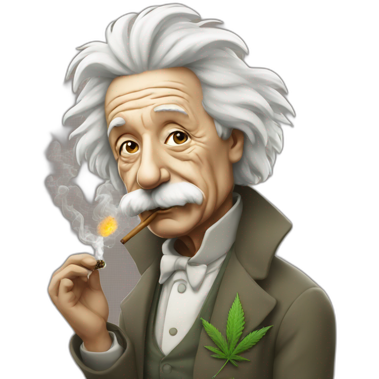 Einstein smoking weed
