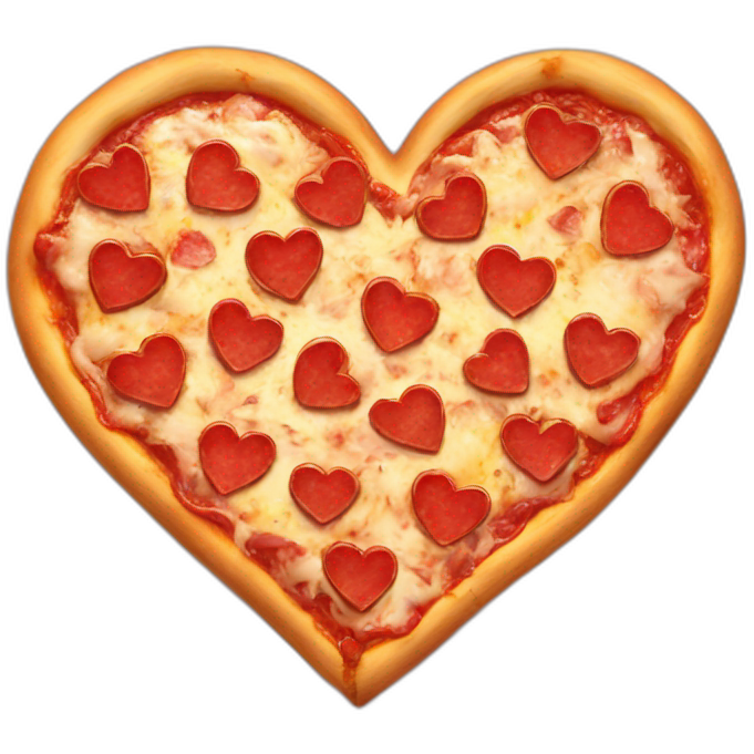Heart pizza