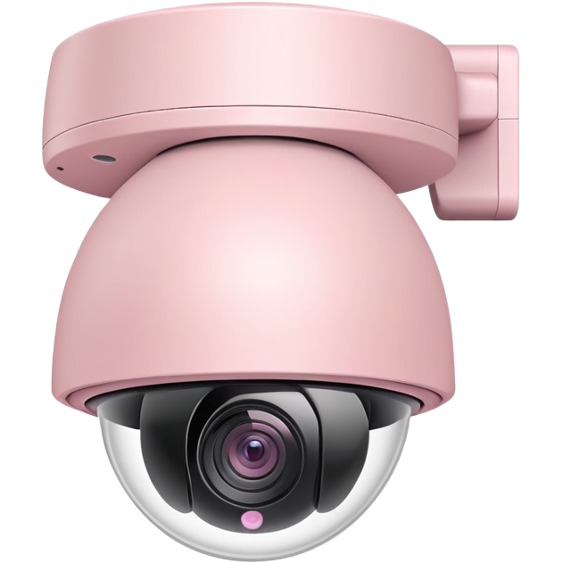 Light pink surveillance camera