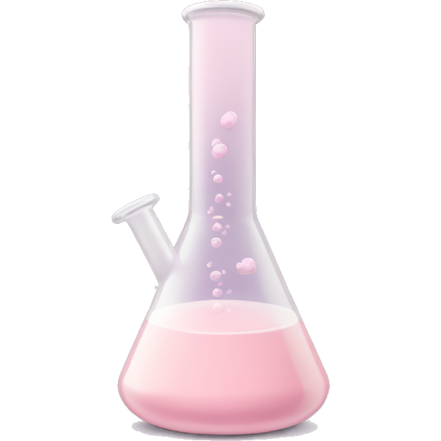 Pastel pink beaker bong