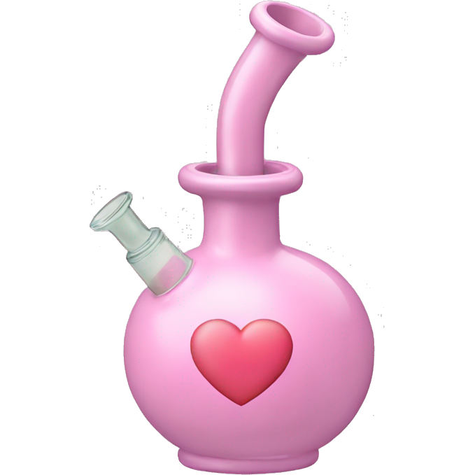 Pastel pink bong with heart bowl