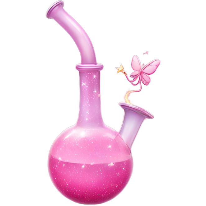 Pink fairy themed bong
