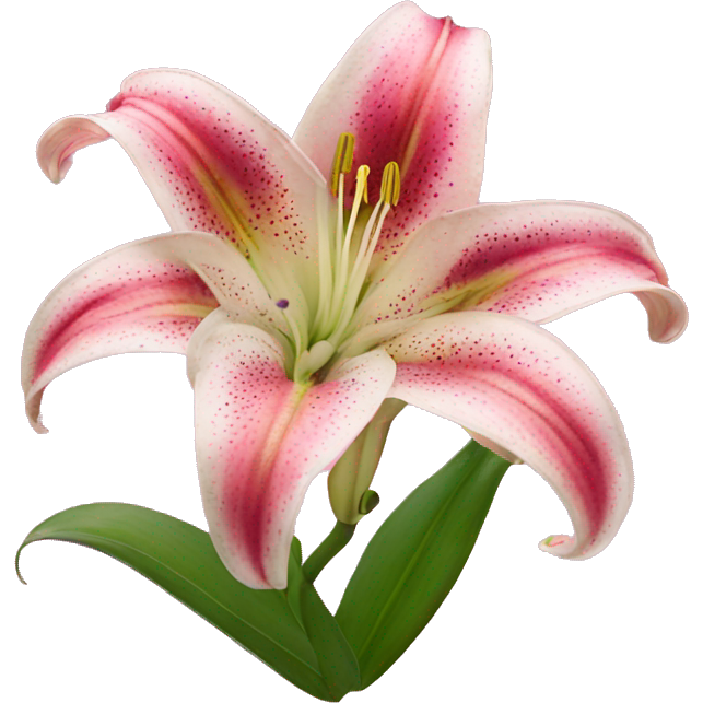 Stargazer lily with pink background