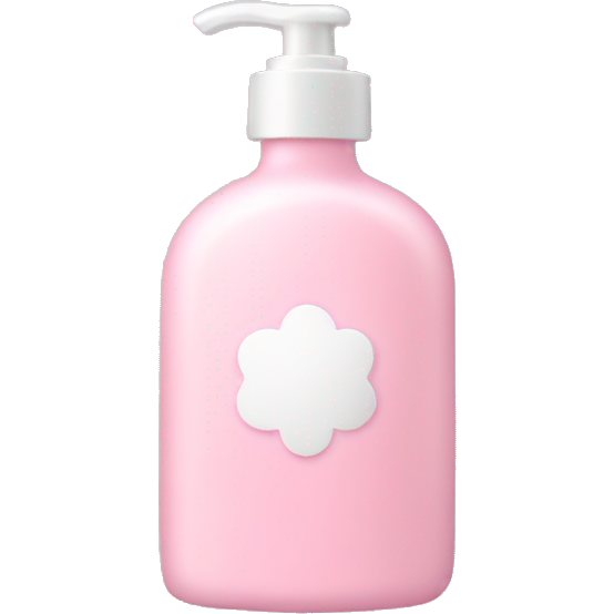 Light pink lotion bottle