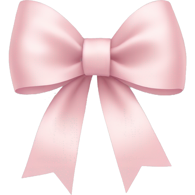 Pale pink ribbon bow