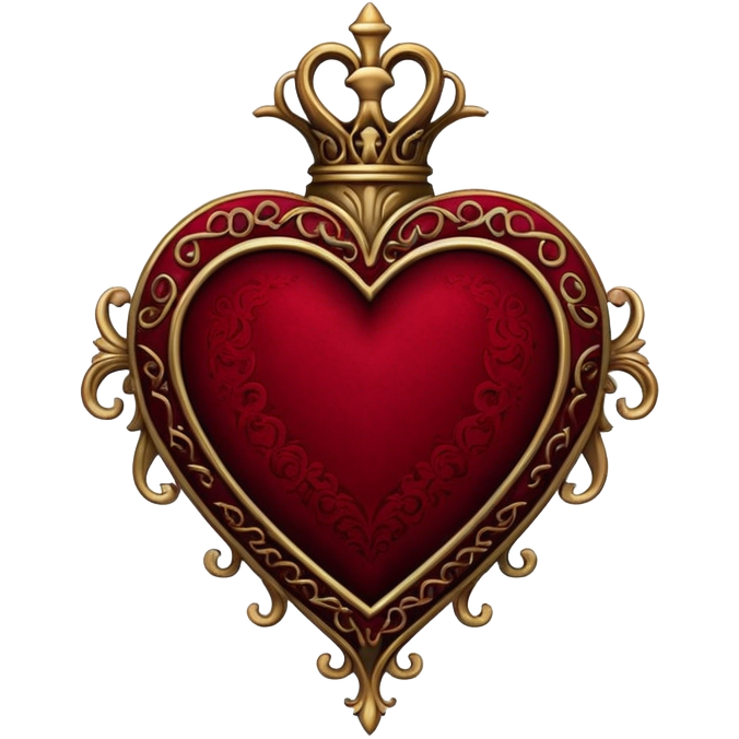 Gothic heart dark red