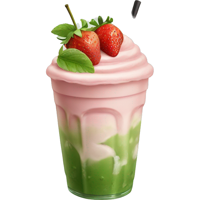 Iced matcha latte strawberry
