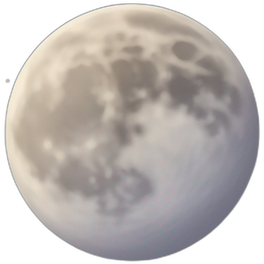 Moon on the sky background
