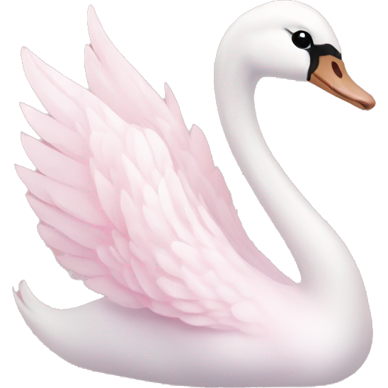 Pastel pink swan