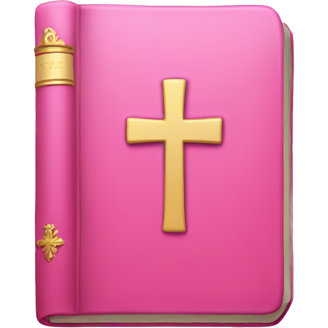 Pink Bible with a cross