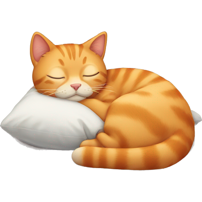 Ginger cat sleeping
