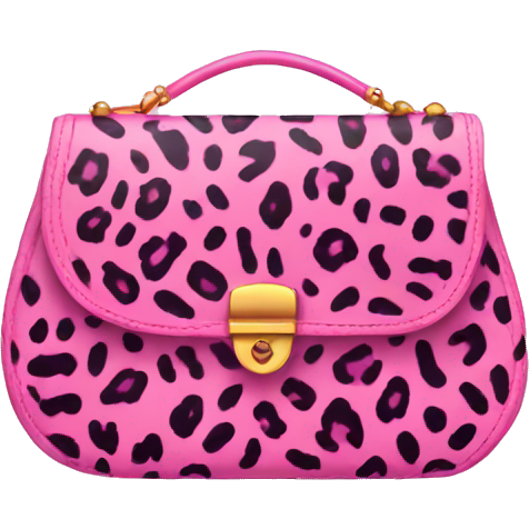 Pink leopard bag