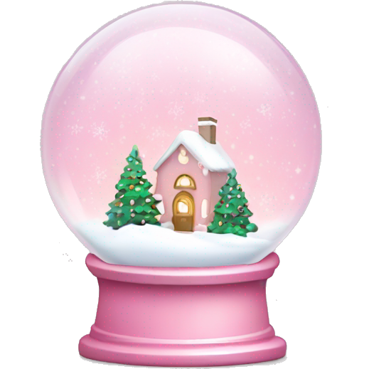 Snowglobe light pink Christmas