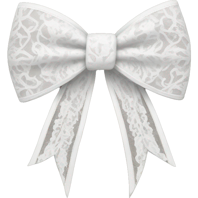 White bow with white lace