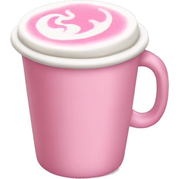 Pink matcha latte in the cup