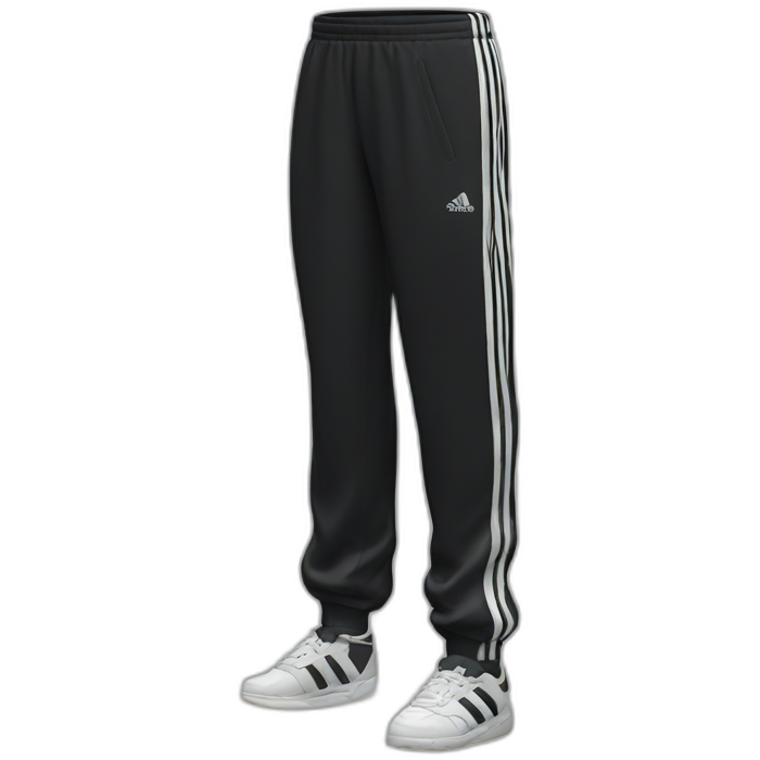 Black Adidas track pants