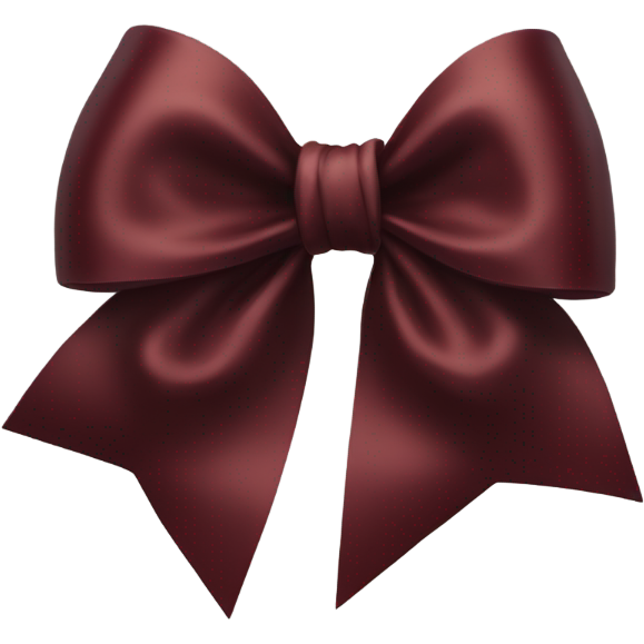 Dark red bow