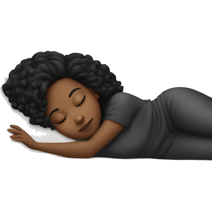 Black girl black hair sleeping