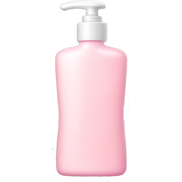 Light pink lotion bottle