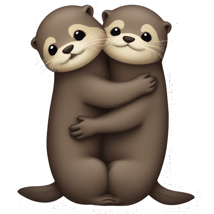 Otters hugging otters hugging