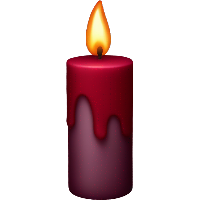 Dark red velvet candle