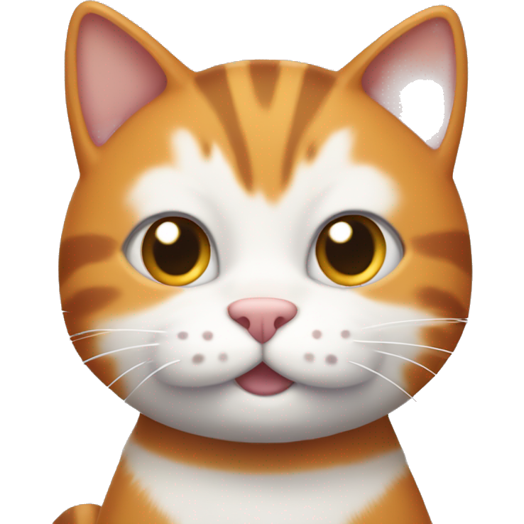 Striped orange cat with white chin white belly white paws being silly