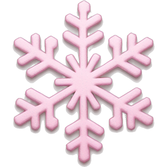 Pastel pink snowflake