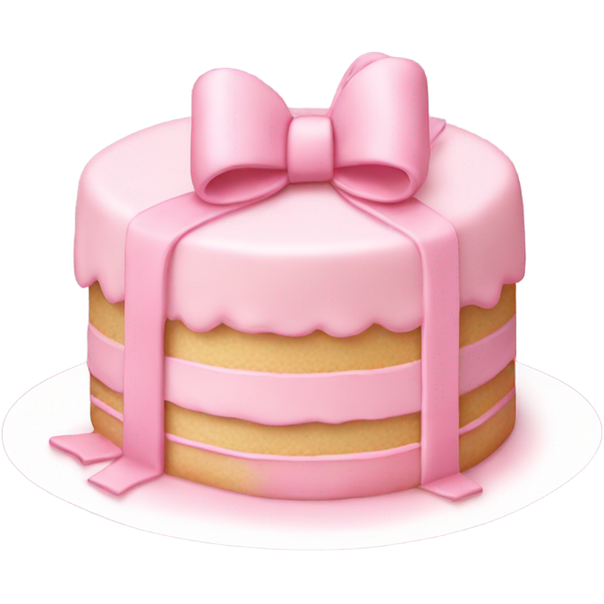 Bow light pink cake