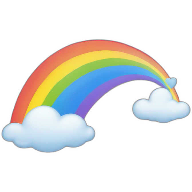 Cœur en arc en ciel